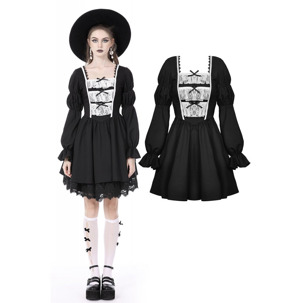 Dark in Love Black & White Doll Dress