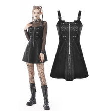 Load image into Gallery viewer, Dark In Love Punk Locomotive Wash Leatherette Strap Dress
