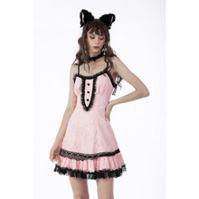 Load image into Gallery viewer, Dark in Love Pink and Black Doll Dress
