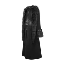 Load image into Gallery viewer, Devil Fashion Men&#39;s Long Hooded Coat with Detachable Faux Fur Trim
