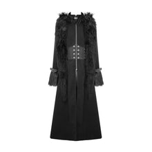 Load image into Gallery viewer, Devil Fashion Men&#39;s Long Hooded Coat with Detachable Faux Fur Trim
