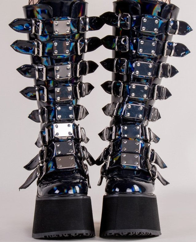 Demonia Damned 318 Black Holographic retailer Boots