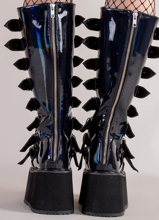 Demonia Damned-318 Black Holographic – metroalternative