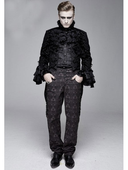Devil Fashion Victorian Gothic Tailcoat in Black