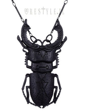 Load image into Gallery viewer, Restyle BLACK BEETLE NECKLACE
