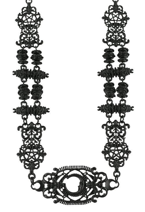 Restyle Black Gothic Baroque Fortune Teller Necklace
