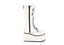 Load image into Gallery viewer, Demonia Mori-310 White Canvas Knee Boot
