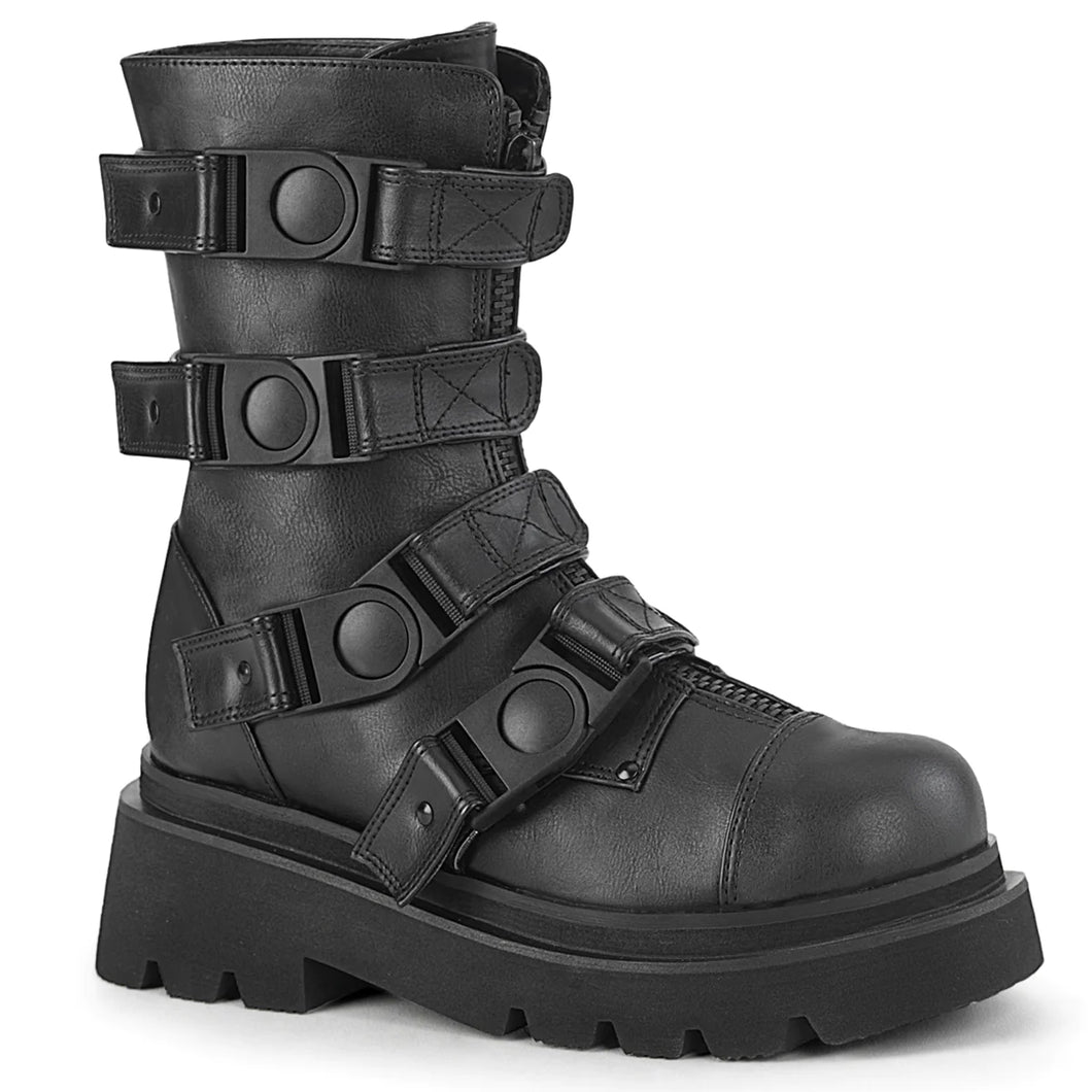 Demonia Renegade-55 Vegan Leather Black Boot