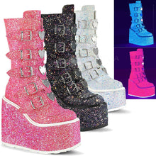 Load image into Gallery viewer, Demonia Swing-230G Sparkly Pink boots
