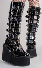 Load image into Gallery viewer, Demonia Swing-815 Patent Black Boots
