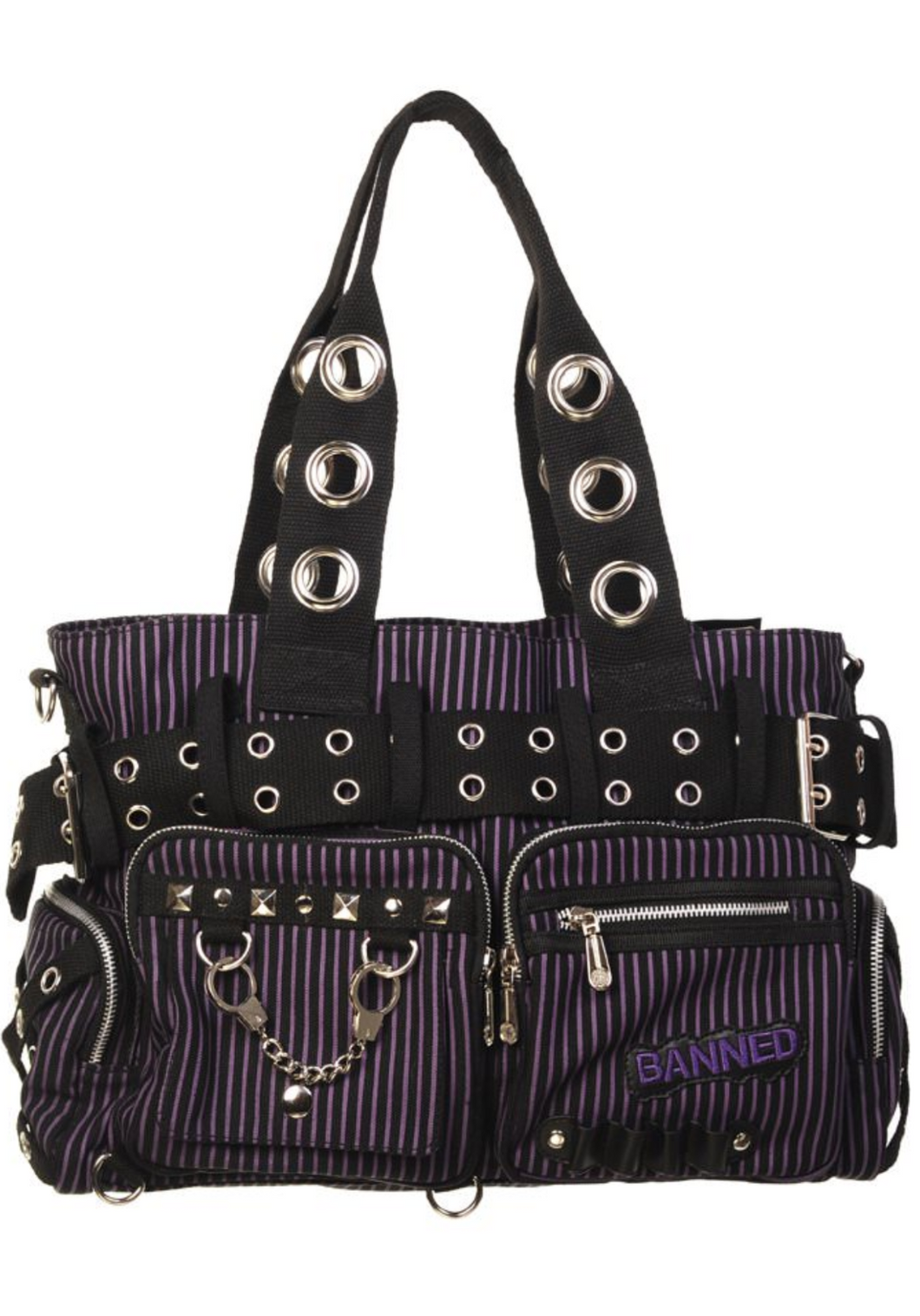 Banned Alternative Purple Handcuff Handbag