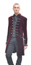 Load image into Gallery viewer, Pentagramme Men&#39;s Velvet Gothic Gentleman&#39;s Tailcoat in Red
