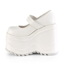 Load image into Gallery viewer, Demonia Wave-32 Platform Mary Janes in White Vegan Leather

